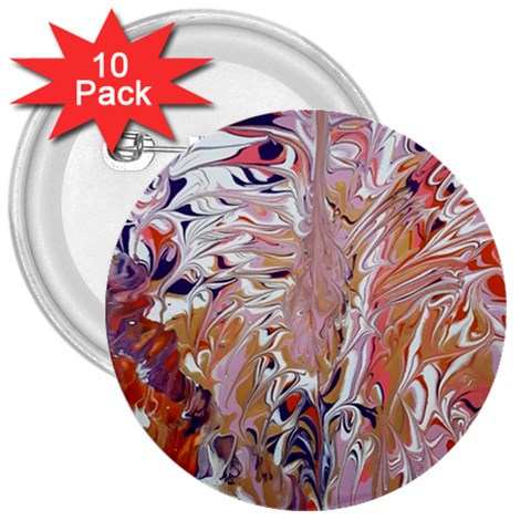 Pour Flames 3  Buttons (10 pack)  from ArtsNow.com Front