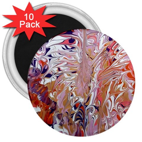 Pour Flames 3  Magnets (10 pack)  from ArtsNow.com Front