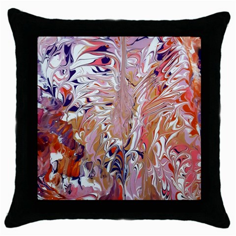 Pour Flames Throw Pillow Case (Black) from ArtsNow.com Front