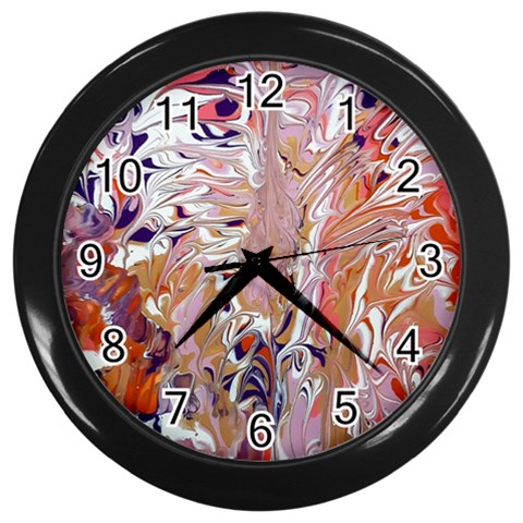 Pour Flames Wall Clock (Black) from ArtsNow.com Front