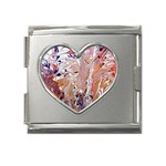 Pour Flames Mega Link Heart Italian Charm (18mm)