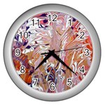 Pour Flames Wall Clock (Silver)