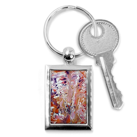 Pour Flames Key Chain (Rectangle) from ArtsNow.com Front