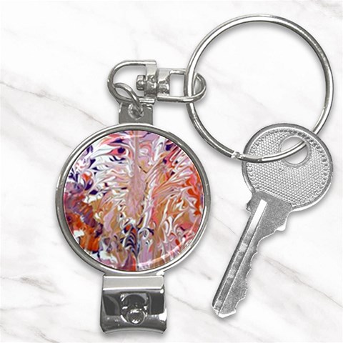 Pour Flames Nail Clippers Key Chain from ArtsNow.com Front