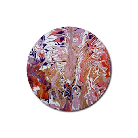 Pour Flames Rubber Coaster (Round) from ArtsNow.com Front