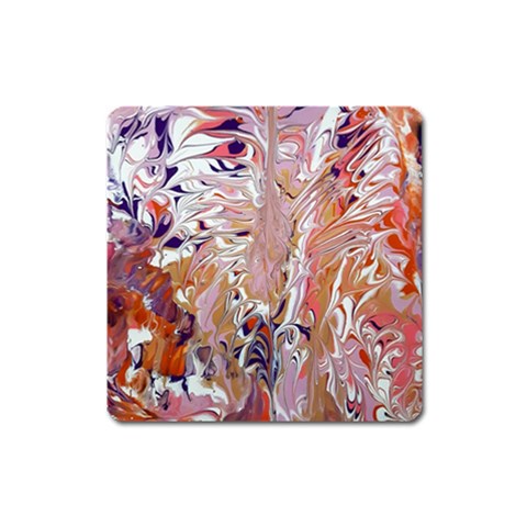 Pour Flames Square Magnet from ArtsNow.com Front