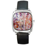 Pour Flames Square Metal Watch