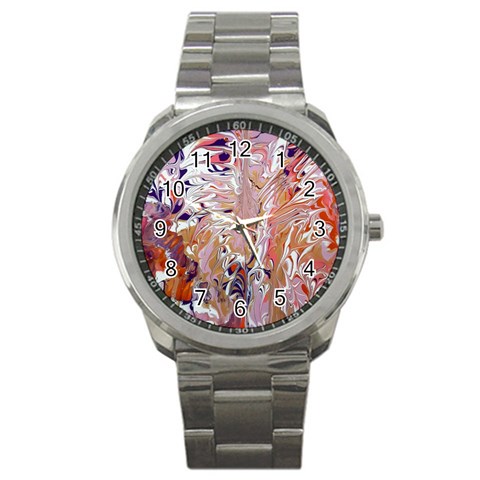 Pour Flames Sport Metal Watch from ArtsNow.com Front