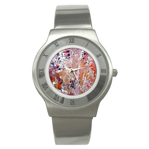 Pour Flames Stainless Steel Watch from ArtsNow.com Front