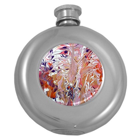 Pour Flames Round Hip Flask (5 oz) from ArtsNow.com Front