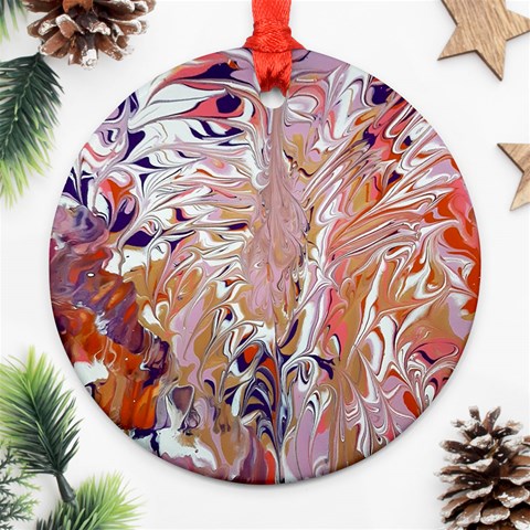 Pour Flames Round Ornament (Two Sides) from ArtsNow.com Front