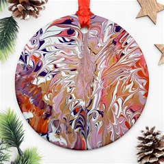 Pour Flames Round Ornament (Two Sides) from ArtsNow.com Front