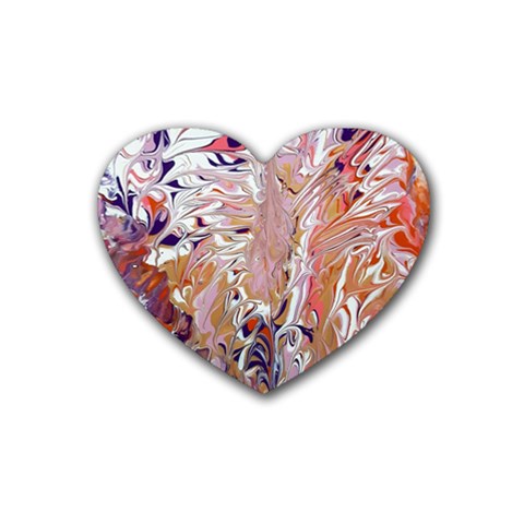 Pour Flames Rubber Coaster (Heart) from ArtsNow.com Front