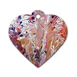 Pour Flames Dog Tag Heart (One Side)