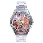 Pour Flames Stainless Steel Analogue Watch