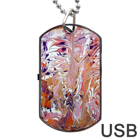 Pour Flames Dog Tag USB Flash (One Side) from ArtsNow.com Front