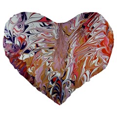 Pour Flames Large 19  Premium Heart Shape Cushions from ArtsNow.com Front