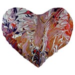 Pour Flames Large 19  Premium Heart Shape Cushions