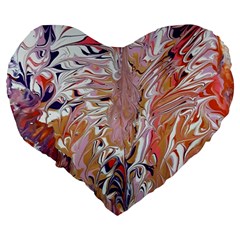 Pour Flames Large 19  Premium Heart Shape Cushions from ArtsNow.com Back