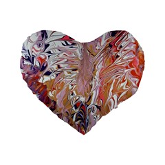 Pour Flames Standard 16  Premium Flano Heart Shape Cushions from ArtsNow.com Front