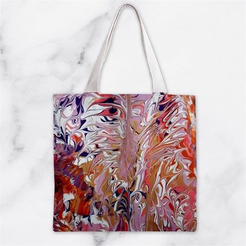 Pour Flames Zipper Grocery Tote Bag from ArtsNow.com Front