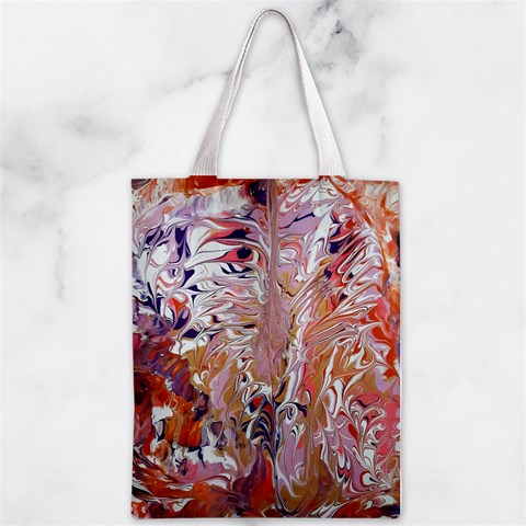 Pour Flames Zipper Classic Tote Bag from ArtsNow.com Front