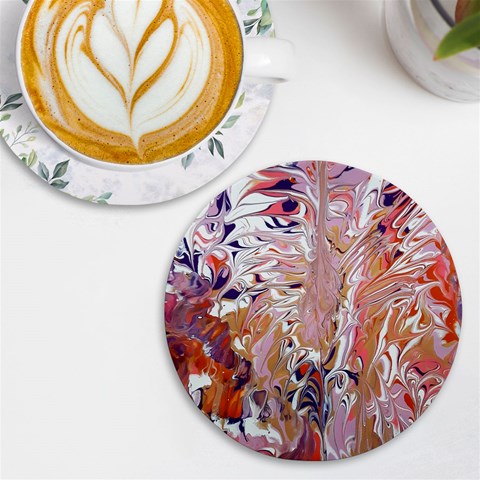 Pour Flames UV Print Round Tile Coaster from ArtsNow.com Front