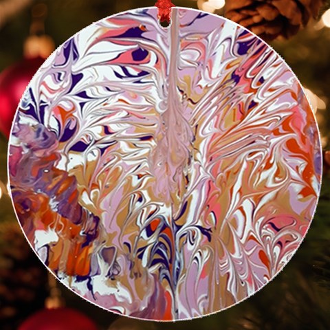 Pour Flames UV Print Acrylic Ornament Round from ArtsNow.com Front