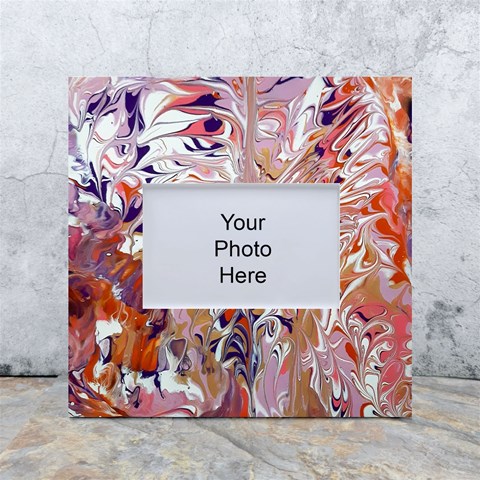 Pour Flames White Box Photo Frame 4  x 6  from ArtsNow.com Front