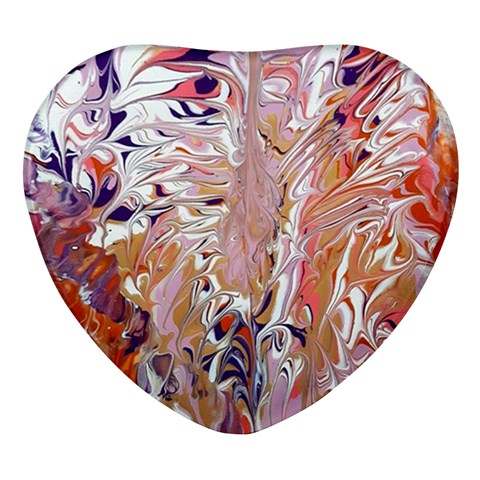 Pour Flames Heart Glass Fridge Magnet (4 pack) from ArtsNow.com Front