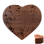 Pour Flames Heart Wood Jewelry Box