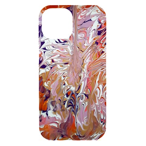 Pour Flames iPhone 15 Black UV Print PC Hardshell Case from ArtsNow.com Front