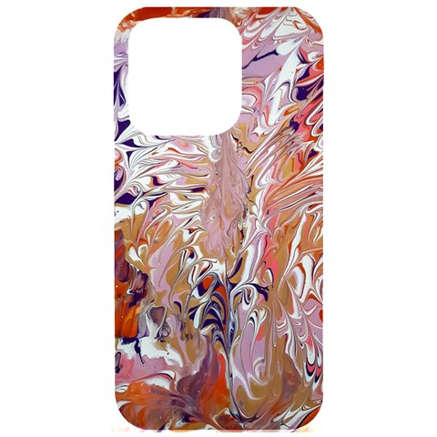 Pour Flames iPhone 15 Pro Black UV Print PC Hardshell Case from ArtsNow.com Front