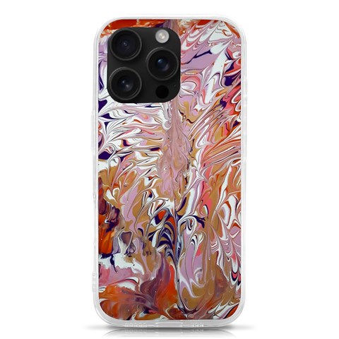 Pour Flames iPhone 16 Pro TPU UV Print Case from ArtsNow.com Front