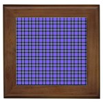 Blue Tartan Plaid 1 Framed Tile