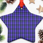 Blue Tartan Plaid 1 Ornament (Star)