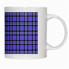 Blue Tartan Plaid 1 White Mug from ArtsNow.com Right