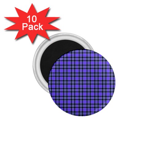 Blue Tartan Plaid 1 1.75  Magnets (10 pack)  from ArtsNow.com Front