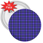 Blue Tartan Plaid 1 3  Buttons (10 pack) 