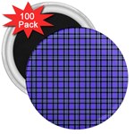 Blue Tartan Plaid 1 3  Magnets (100 pack)