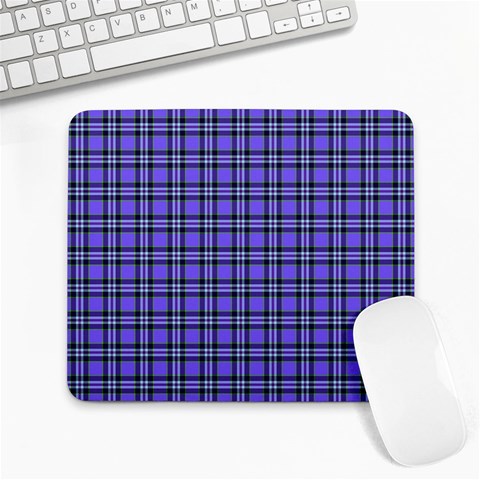 Blue Tartan Plaid 1 Large Mousepad from ArtsNow.com Front