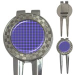 Blue Tartan Plaid 1 3-in-1 Golf Divots