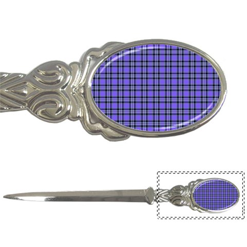 Blue Tartan Plaid 1 Letter Opener from ArtsNow.com Front