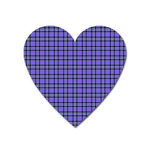 Blue Tartan Plaid 1 Heart Magnet from ArtsNow.com Front