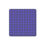 Blue Tartan Plaid 1 Square Magnet