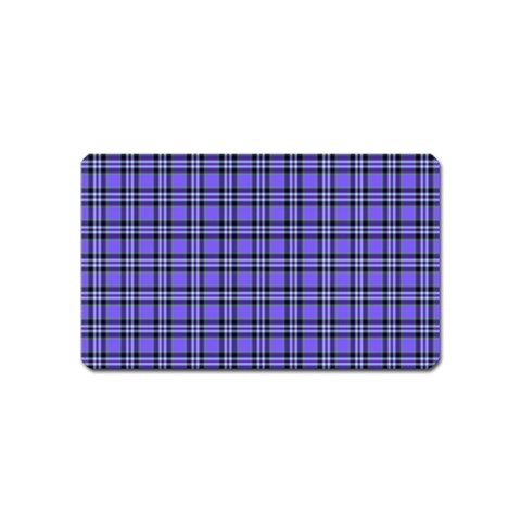 Blue Tartan Plaid 1 Magnet (Name Card) from ArtsNow.com Front