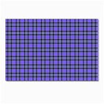 Blue Tartan Plaid 1 Postcard 4 x 6  (Pkg of 10)