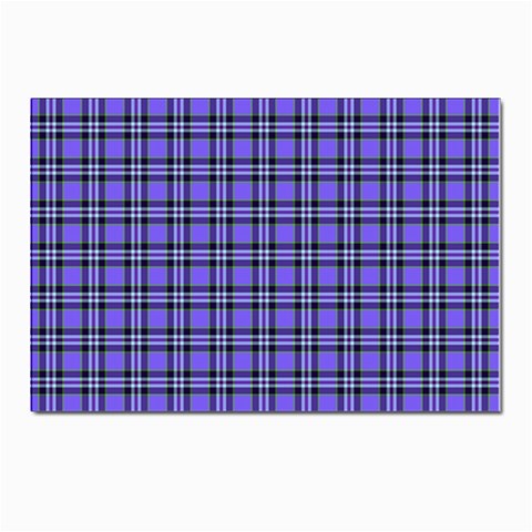 Blue Tartan Plaid 1 Postcards 5  x 7  (Pkg of 10) from ArtsNow.com Front