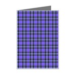 Blue Tartan Plaid 1 Mini Greeting Card