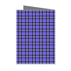 Blue Tartan Plaid 1 Mini Greeting Card from ArtsNow.com Right